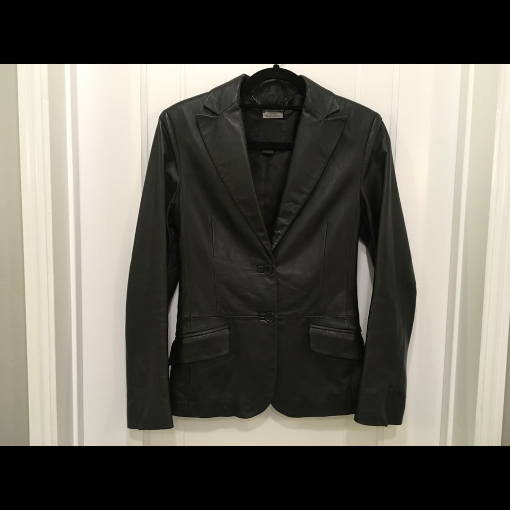 Black Leather Blazer.